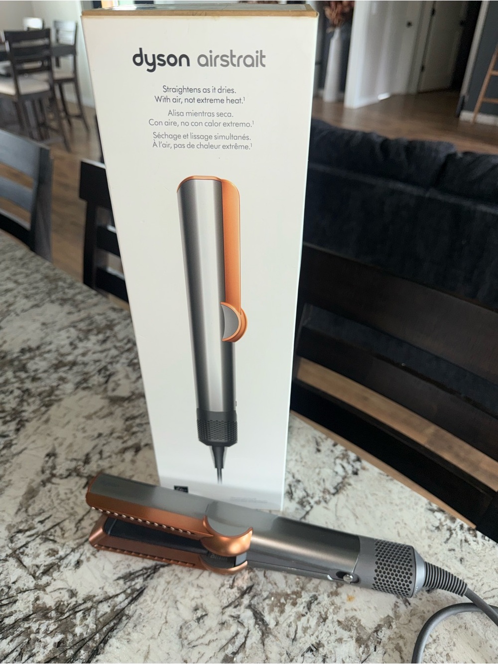 Dyson Airstrait Hair Straightener in Copper and Gray